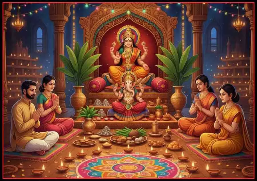 दीपावली लक्ष्मी पूजन की पूरी विधि : पुराणों में छिपी परंपरा और धार्मिक रीति-रिवाज दीपावली लक्ष्मी पूजन की पूरी विधि : पुराणों में छिपी परंपरा और धार्मिक रीति-रिवाज