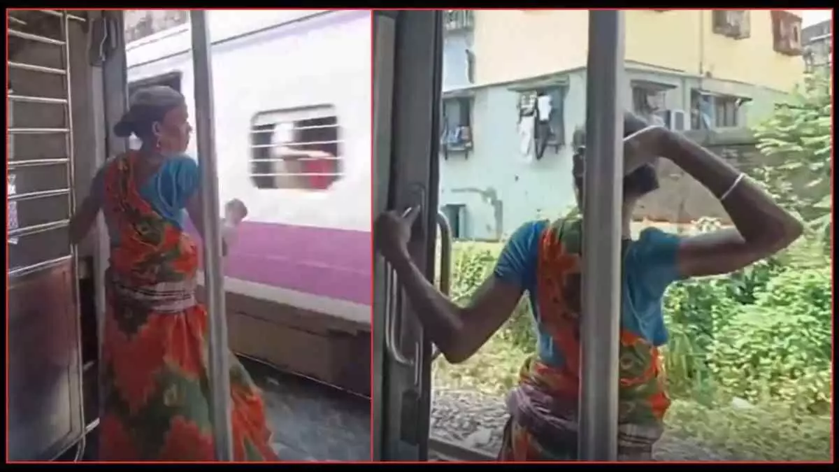 Mumbai Local Stone Pelting, मुंबई लोकल पथराव, महिला ने ट्रेन पर हमला, Mumbai Local Stone Pelting, लोको पायलट हमला, रेलवे सुरक्षा, आरपीएफ जांच, Mumbai Viral Video,