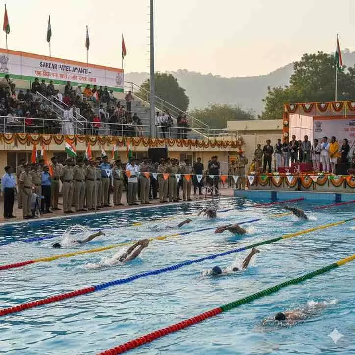 Swimmers showcase their water skills on Sardar Patels birth anniversary