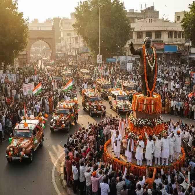 Udaipur reverberates with cheers as Dangi Patel Samaj organises a grand vehicle rally on Sardar Patel Jayanti