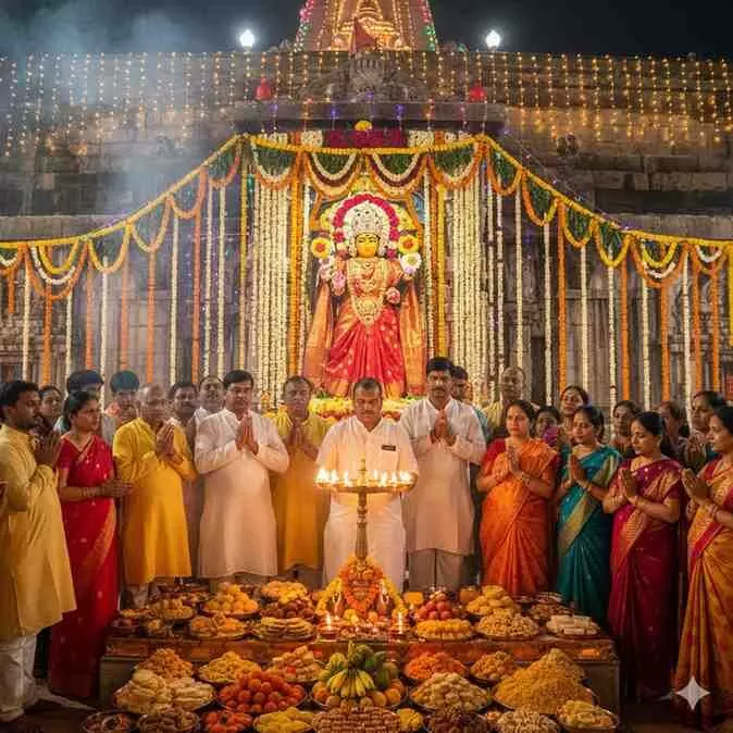 A wave of devotion surged during the Annakut festival at Kalka Mata Temple.