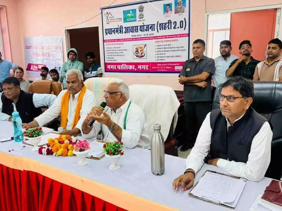 Maharaja Agrasen and Sardar Patel. State Minister Jawahar Singh Bedham chaired a historic municipal meeting—a strong Maharaja Agrasen and Sardar Patel. State Minister Jawahar Singh Bedham chaired a historic municipal meeting—a strong