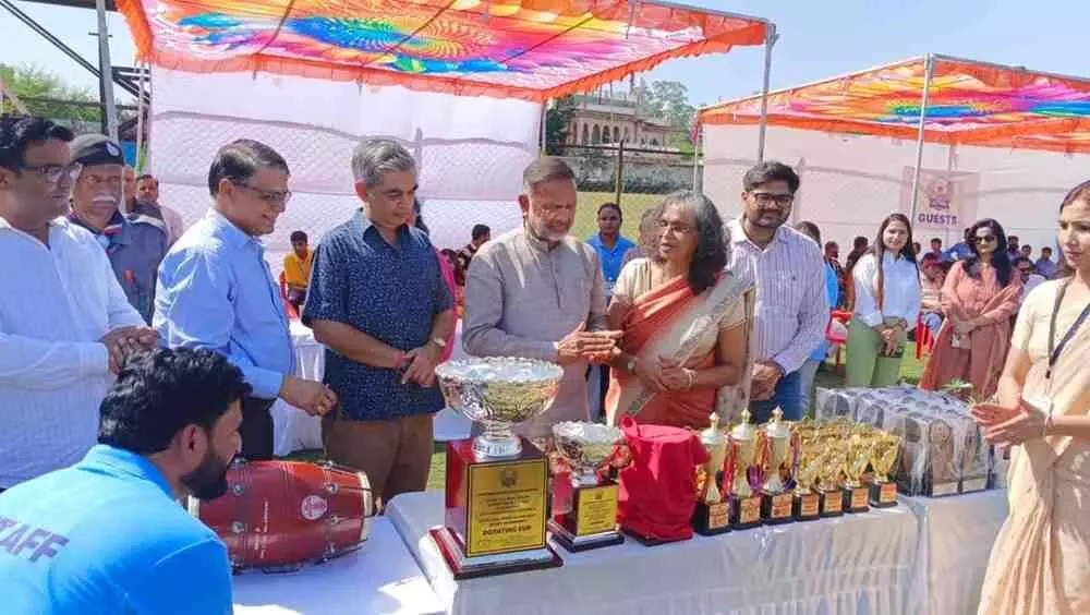 Energy Minister Hiralal Nagar inaugurated the Golden Jubilee Cup Interrupted Cricket Tournament at the J.K. Pavilion.