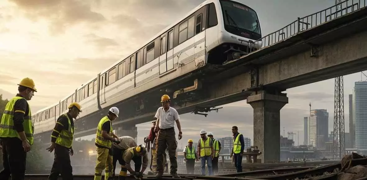 Mumbai monorail suffers another accident, Mumbai monorail suffers another accident,