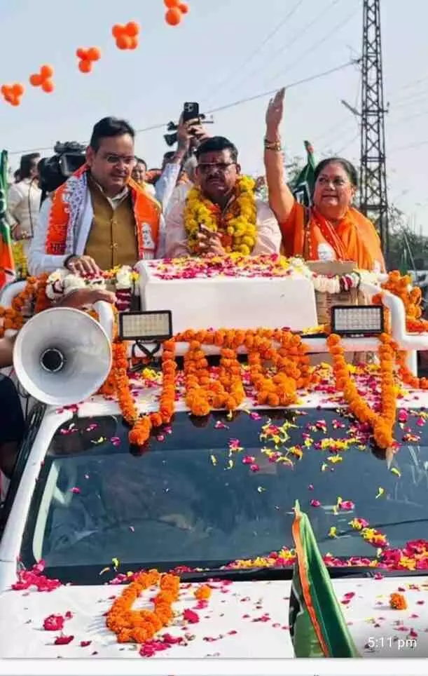 Chief Minister Bhajanlal Sharma and Vasundhara Raje Chief Minister Bhajanlal Sharma and Vasundhara Raje