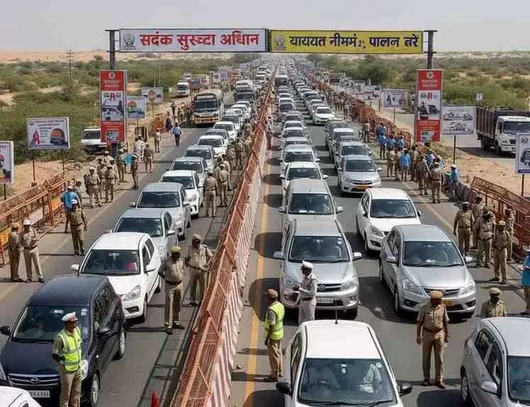 Strict action in road safety campaign