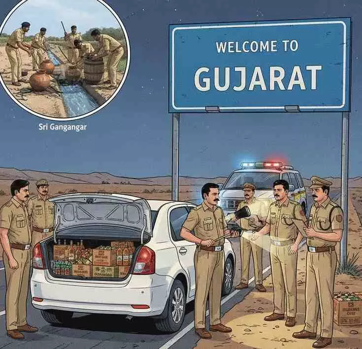 Illegal liquor seized at Gujarat border, Illegal liquor seized at Gujarat border,