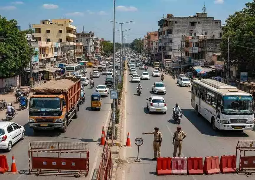 Entry of heavy vehicles in Hanumangarh Entry of heavy vehicles in Hanumangarh