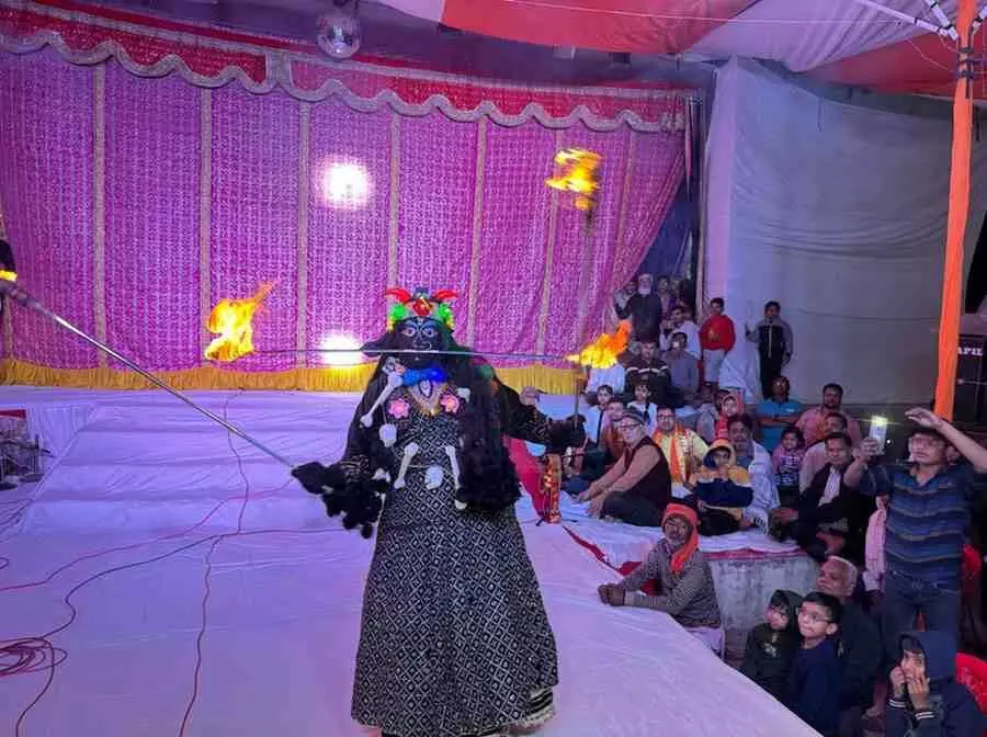 The fiery performance of Tadka enthralled the audience at the Ramlila festival. The fiery performance of Tadka enthralled the audience at the Ramlila festival.