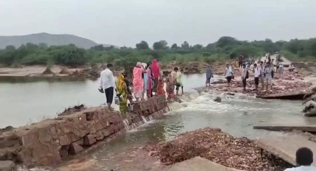 damaged culverts in Bayana area. damaged culverts in Bayana area.