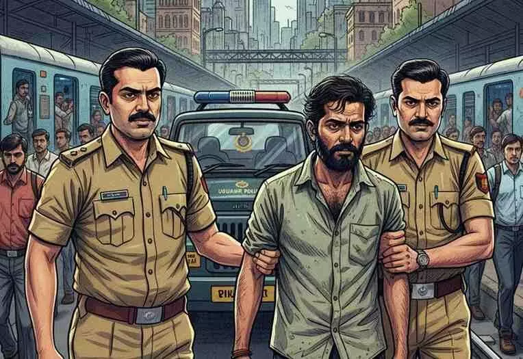 Jhardol police arrested a criminal