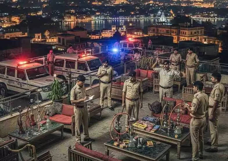 Police crack down on illegal hookah bars in Udaipur: Police crack down on illegal hookah bars in Udaipur: