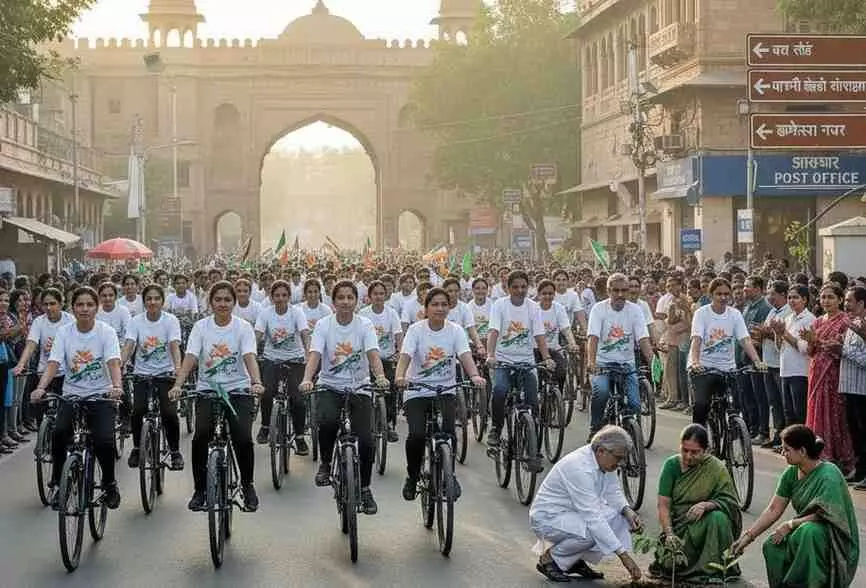 Bharat Vikas Parishads 92nd cycle rally Bharat Vikas Parishads 92nd cycle rally