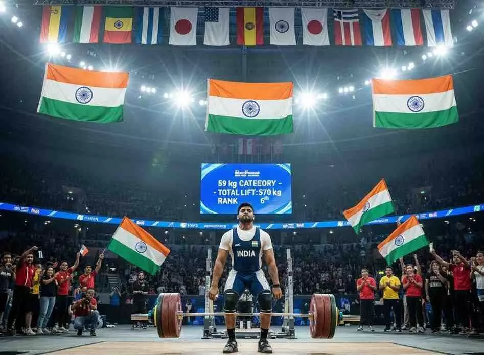 Udaipurs Gaurav Sahu shines at the World Senior Powerlifting
