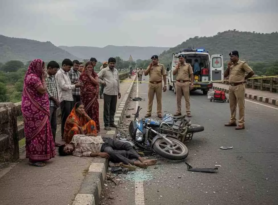 A pedestrian died tragically after being hit by a motorcycle, A pedestrian died tragically after being hit by a motorcycle,
