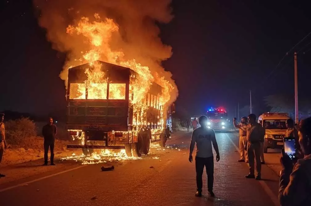 Trailer explodes at midnight