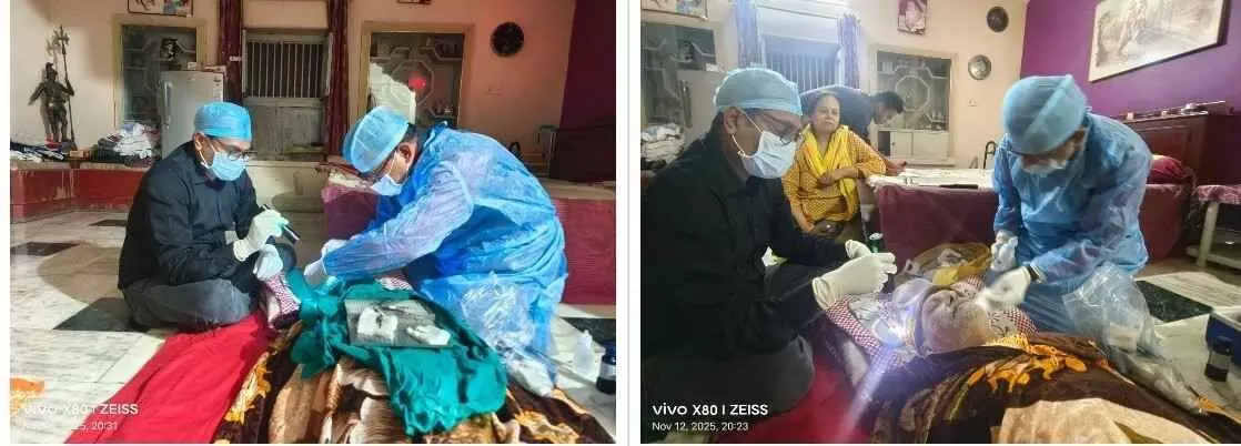 the team from Kota took up eye donation in Jhalarapatan. the team from Kota took up eye donation in Jhalarapatan.