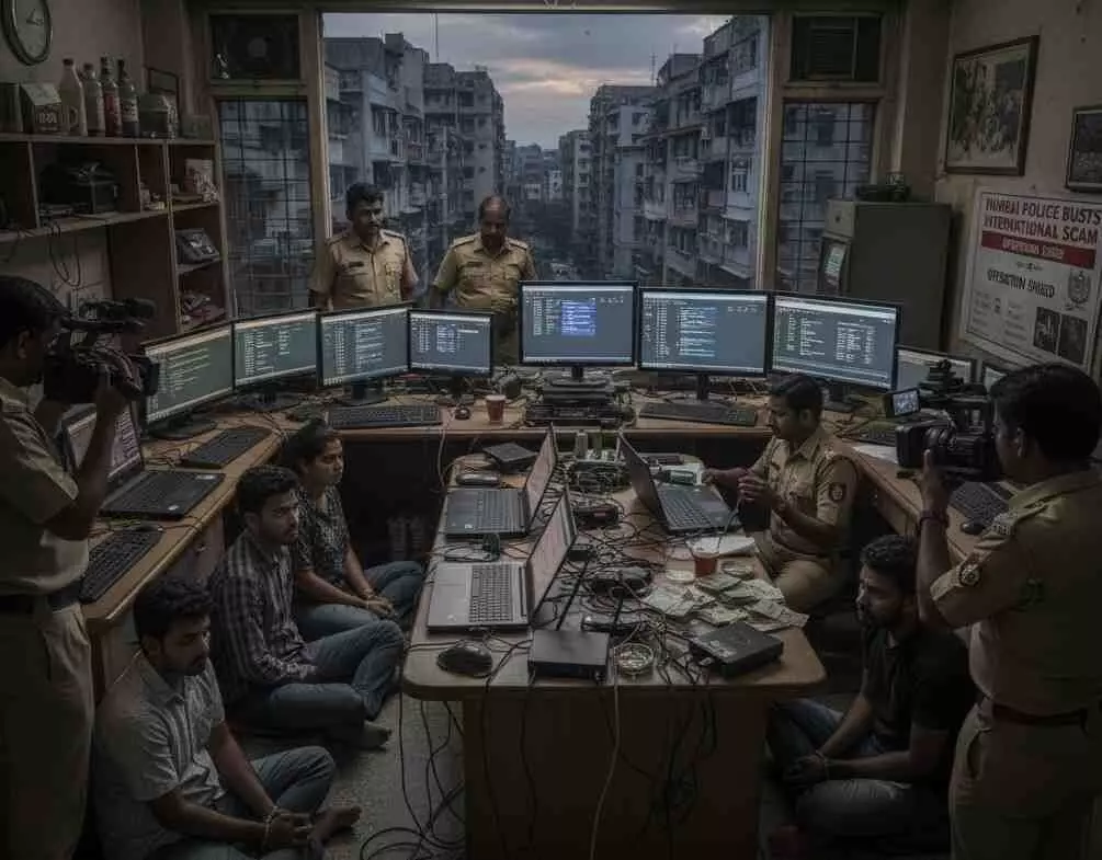 Fake call center busted in Mumbai: Fake call center busted in Mumbai: