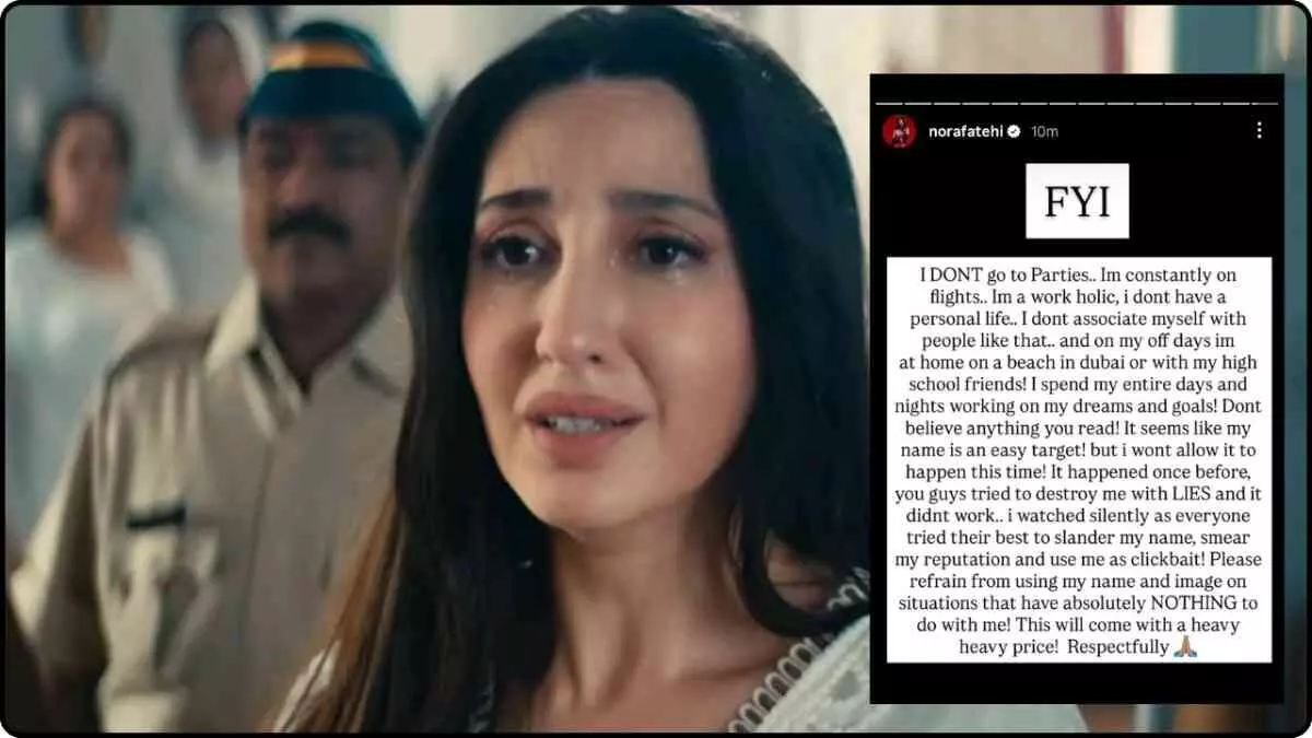 A heavy price to pay... Actress Nora Fatehi breaks silence on ₹252 crore drug racket allegations, expresses her outrage via Instagram story A heavy price to pay... Actress Nora Fatehi breaks silence on ₹252 crore drug racket allegations, expresses her outrage via Instagram story