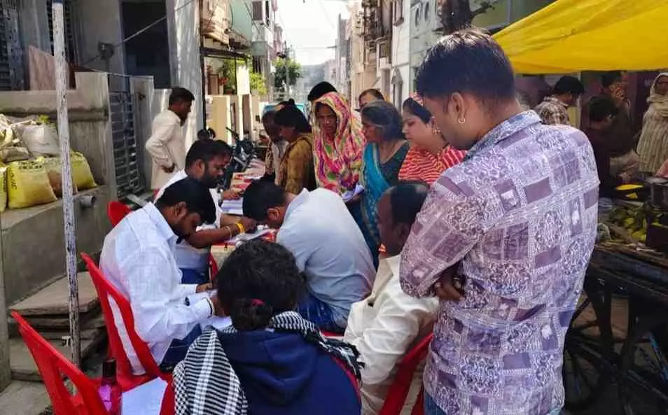 President Deepak Rathore organized a voter assistance camp, President Deepak Rathore organized a voter assistance camp,