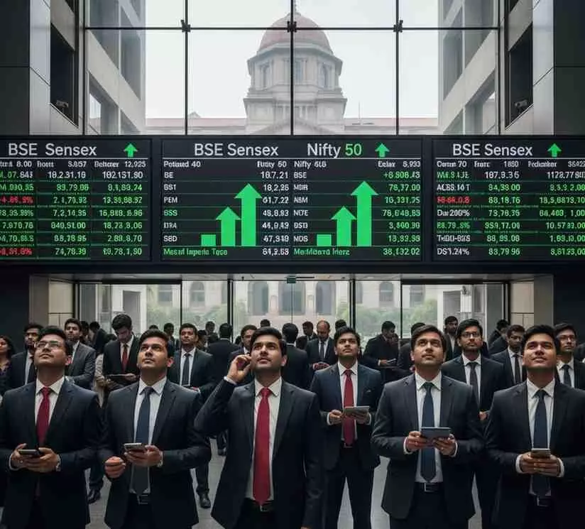Sensex gains 388 points; RBI provides relief to stock market, Nifty returns above 26,000 Sensex gains 388 points; RBI provides relief to stock market, Nifty returns above 26,000