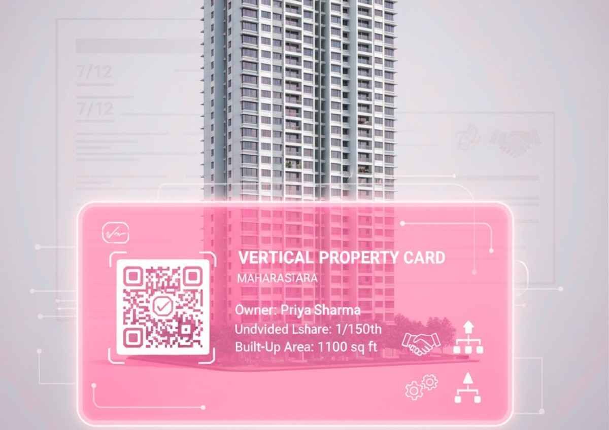 क्या है Vertical Property Card? जानिए कैसे 7/12 रिकॉर्ड में आएगा फ्लैट मालिक का नाम... | What is a Vertical Property Card? Learn how the flat owner's name will appear in the 7/12 records...