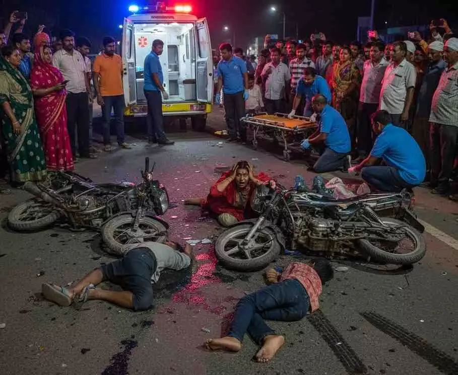 Two bikes collided in Dungarpur, Two bikes collided in Dungarpur,