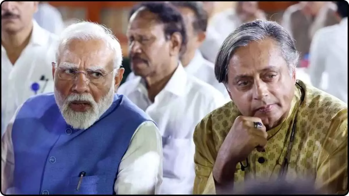 PM promises progress to the countrymen... Shashi Tharoor praises PM Modis speech... PM promises progress to the countrymen... Shashi Tharoor praises PM Modis speech...