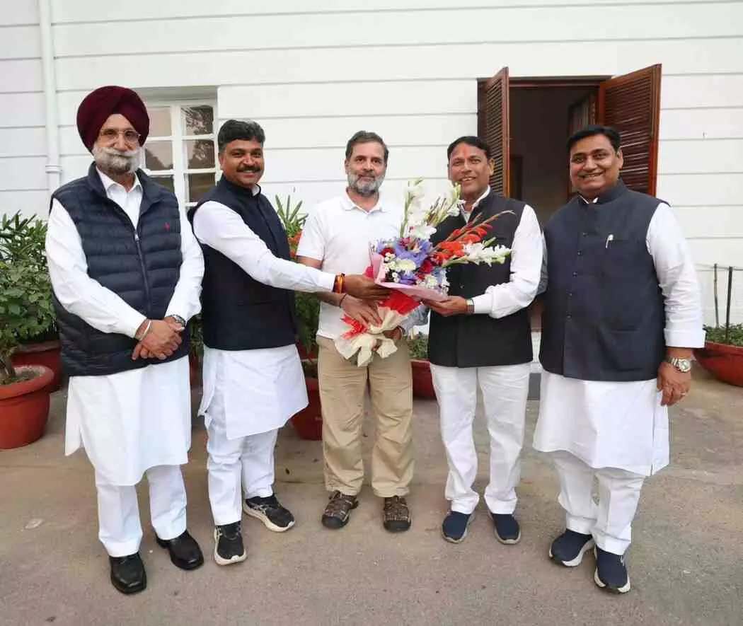 Pramod Jain Bhaya met Rahul Gandhi in Delhi Pramod Jain Bhaya met Rahul Gandhi in Delhi