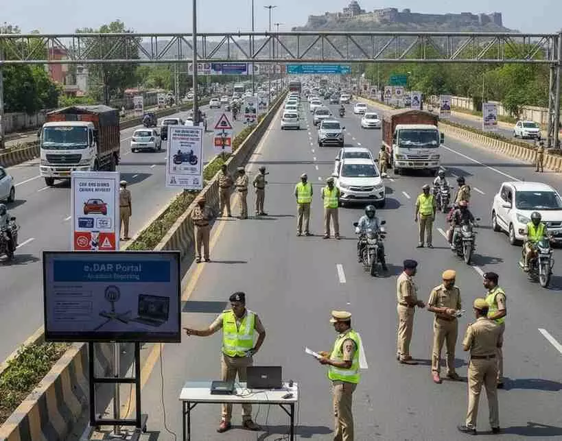 Road safety campaign in Chittorgarh: Road safety campaign in Chittorgarh: