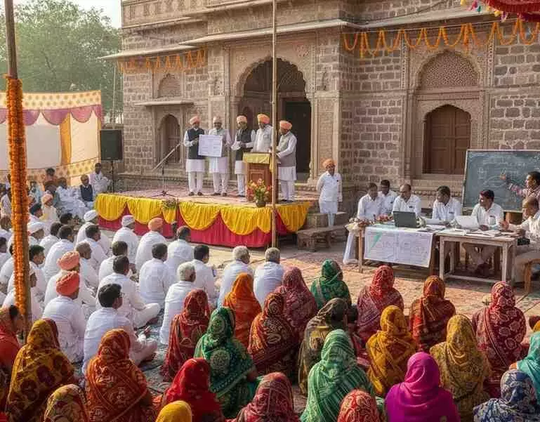 A massive public meeting of the Salvi community