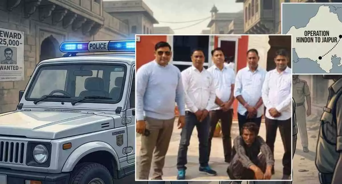 Hindaun police arrested a robbery accused carrying a reward of Rs 25,000 from Jaipur Hindaun police arrested a robbery accused carrying a reward of Rs 25,000 from Jaipur