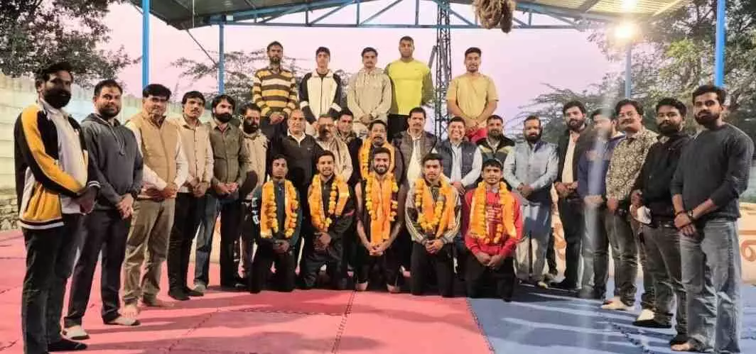 Grand felicitation ceremony of All India and D.P.A.D. selected players at Balaji Training Institute Grand felicitation ceremony of All India and D.P.A.D. selected players at Balaji Training Institute