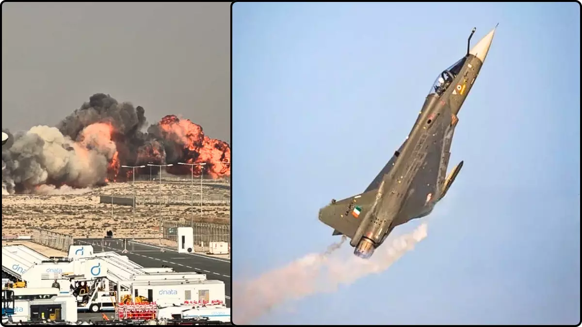 Indian Air Force Tejas crash in Dubai Indian Air Force Tejas crash in Dubai