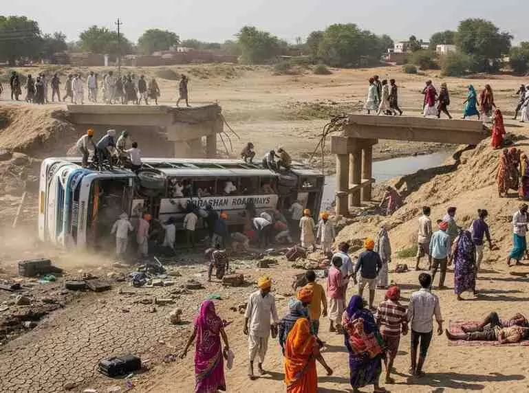 Major accident in Rajsamand Major accident in Rajsamand