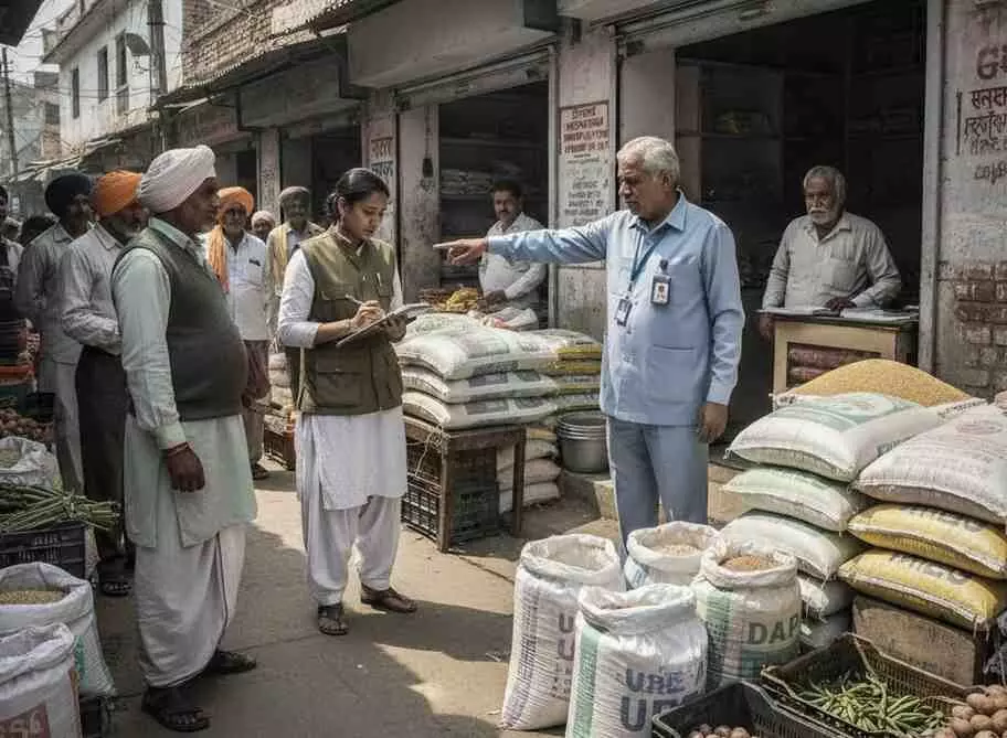 SDM conducts intensive inspection of fertilizer shops SDM conducts intensive inspection of fertilizer shops