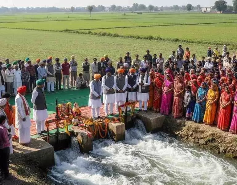Gambhiri Dams right main canal opened,