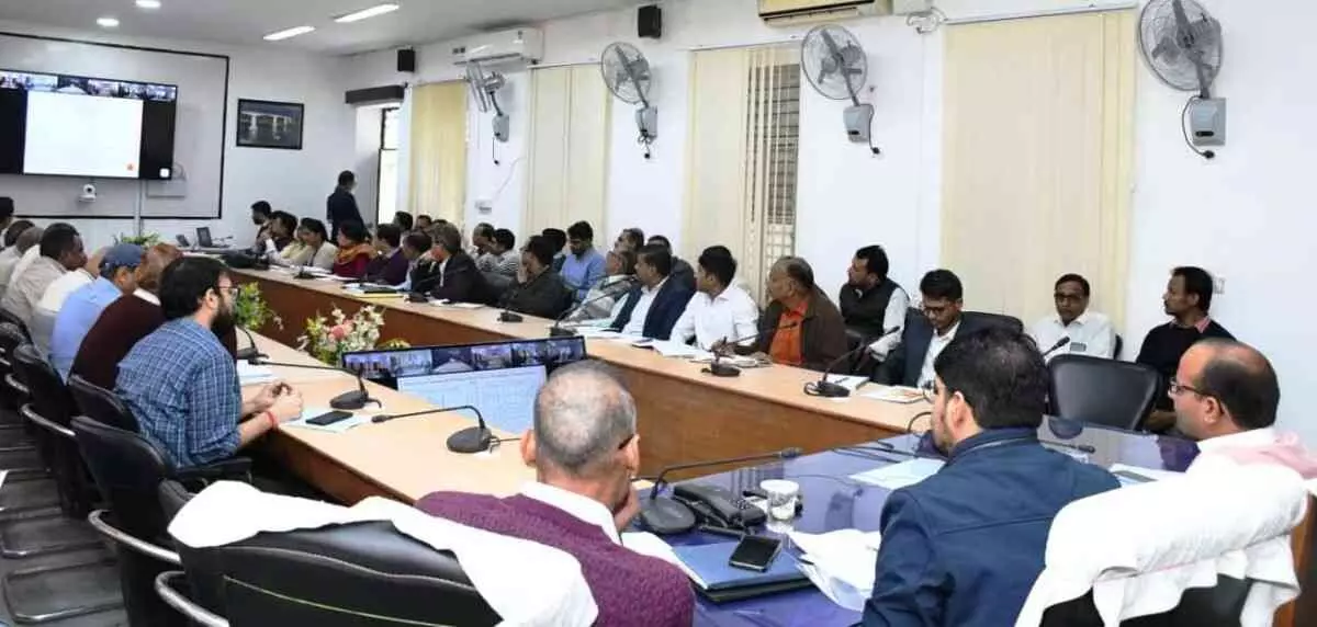Weekly review meeting chaired by the District Collector in Sawai Madhopur Weekly review meeting chaired by the District Collector in Sawai Madhopur