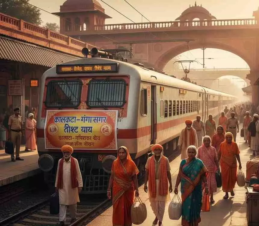 Special train for Kolkata-Gangasagar pilgrimage from Bikaner Special train for Kolkata-Gangasagar pilgrimage from Bikaner