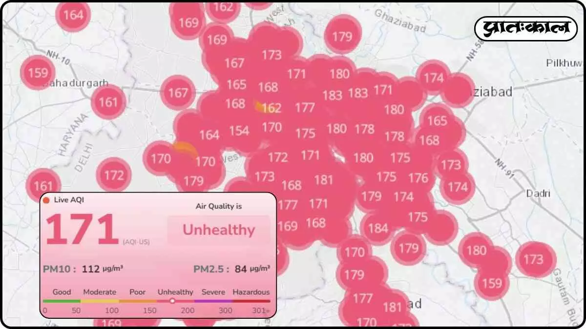 Slight relief in Delhi; AQI improves, air quality remains severe Slight relief in Delhi; AQI improves, air quality remains severe