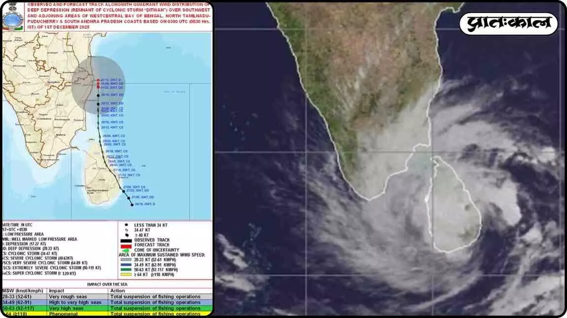 Cyclone Ditwaha wreaks havoc: IMD issues alert, storm warning for Tamil Nadu and southern Andhra Pradesh Cyclone Ditwaha wreaks havoc: IMD issues alert, storm warning for Tamil Nadu and southern Andhra Pradesh