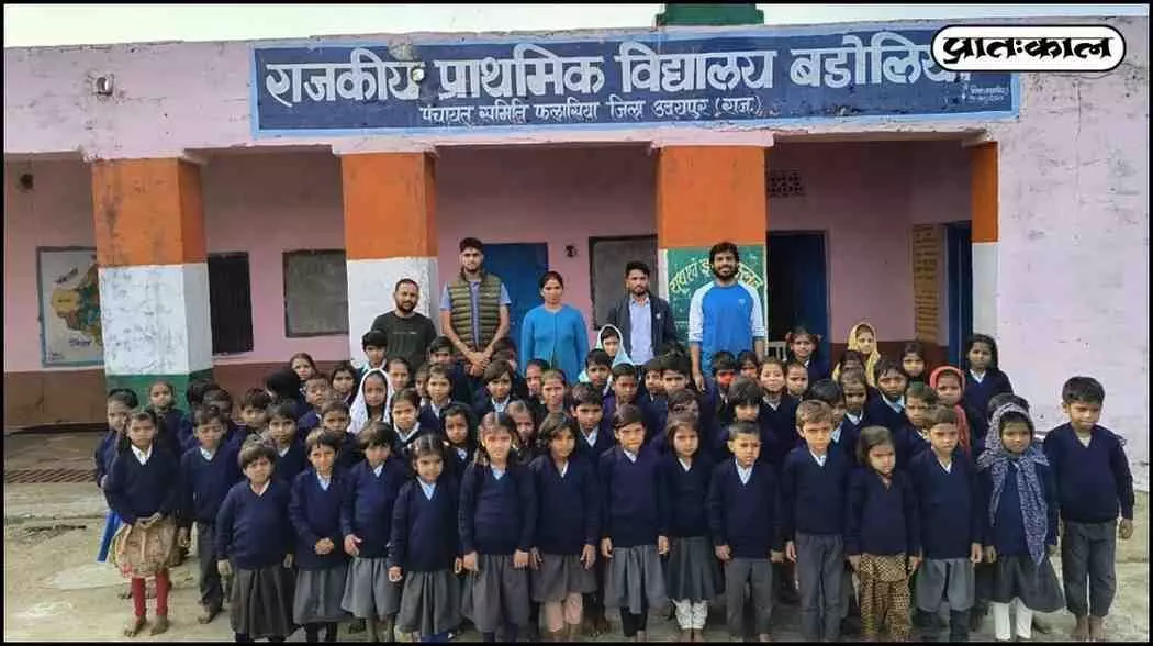 Sweaters distributed to students Sweaters distributed to students
