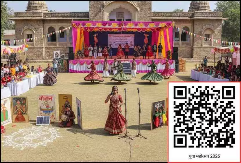 A grand district level youth festival was organised A grand district level youth festival was organised