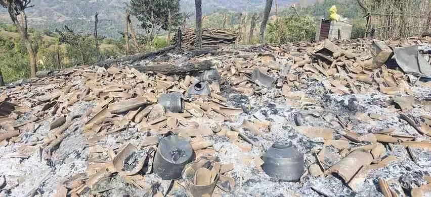 A massive fire caused by an electrical short circuit destroyed four houses in Kanjala, destroying all the families belongings. A massive fire caused by an electrical short circuit destroyed four houses in Kanjala, destroying all the families belongings.