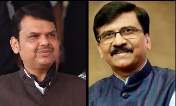 CM Fadnaviss meeting with Sanjay Raut CM Fadnaviss meeting with Sanjay Raut