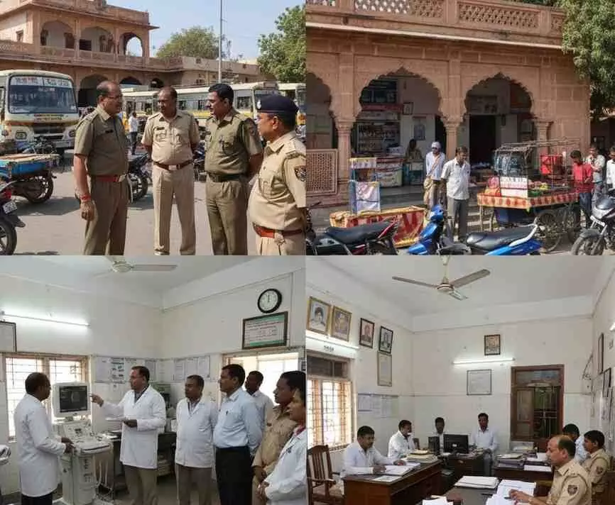 SDM in Gogunda conducted surprise inspection of bus standc SDM in Gogunda conducted surprise inspection of bus standc