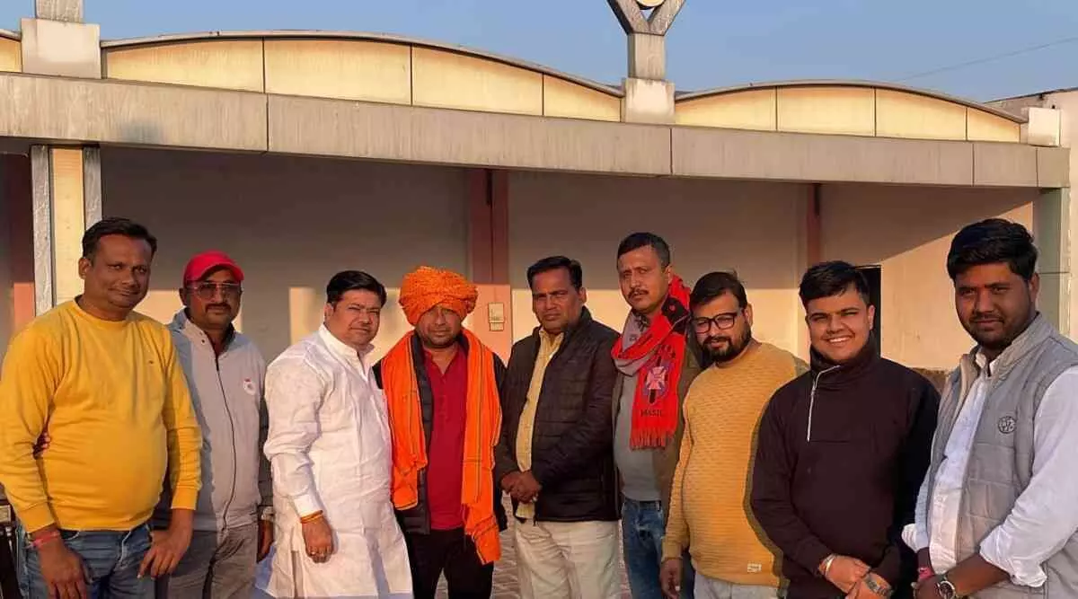 BJP leaders welcomed him in Gangapur City. BJP leaders welcomed him in Gangapur City.