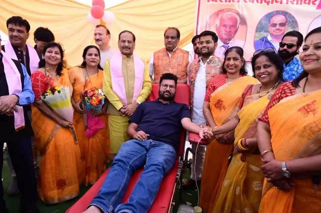 A massive blood donation camp