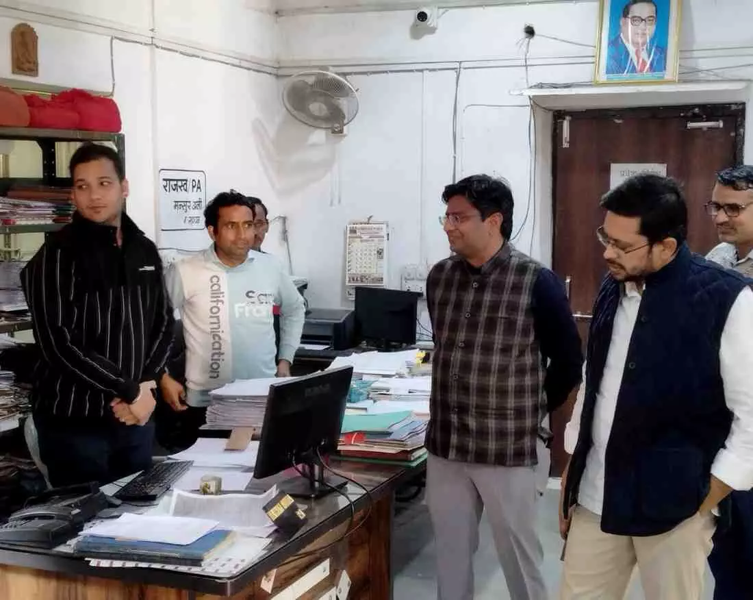 District Collector Namit Mehta inspected Mavli subdivision and gave special instructions