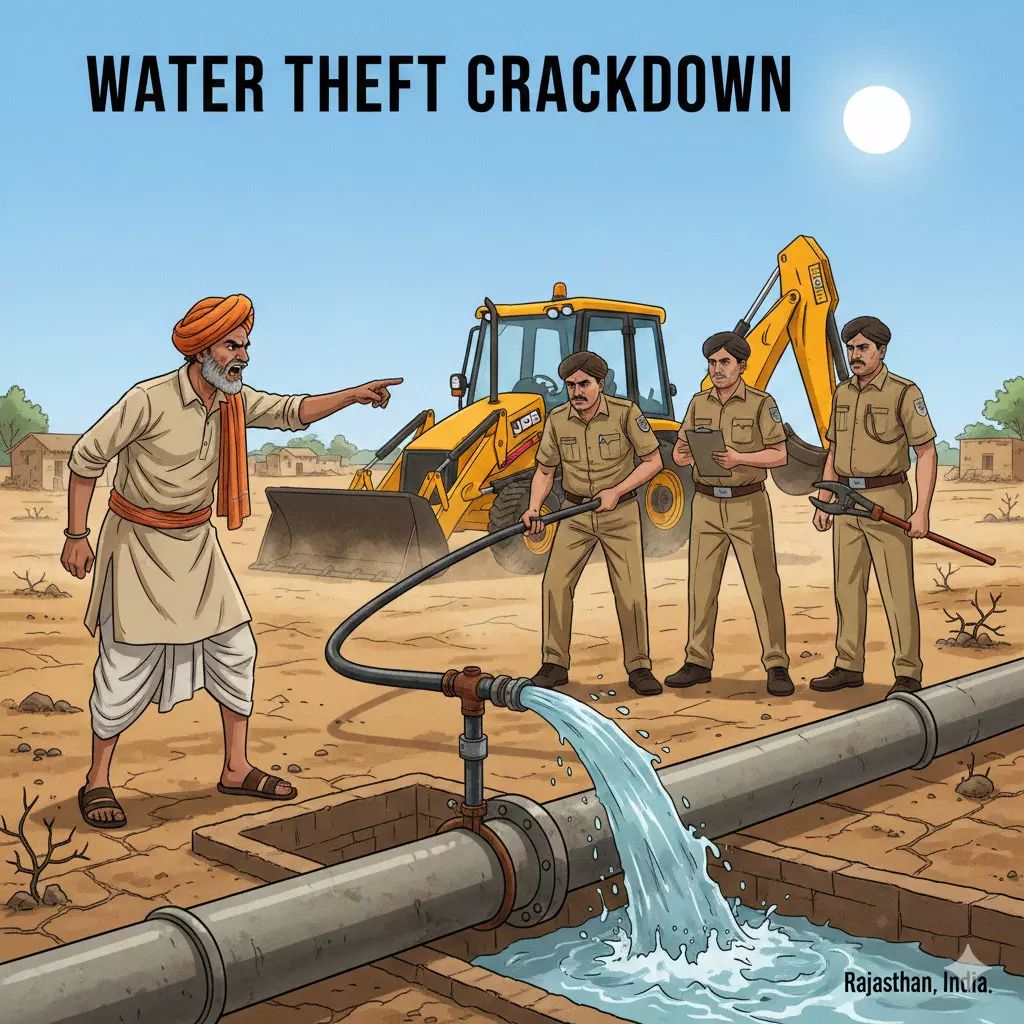 Illegal water connection case exposed in Nohar, Illegal water connection case exposed in Nohar,
